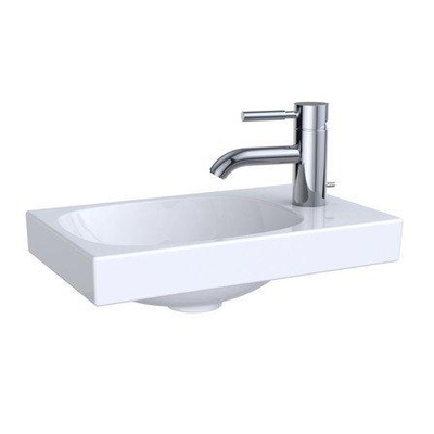 Geberit Acanto fontein - 40cm kraangat rechts - zonder overloop - wit