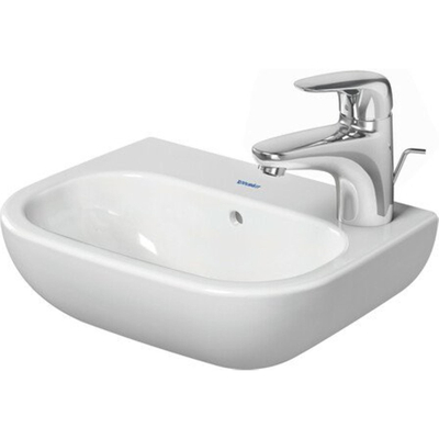 Duravit D-code Fontein - 36x27 cm - met kraangat links - met overloop - wit