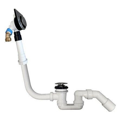 Villeroy & Boch vidage de baignoire avec alimentation pour Oberon 2.0 chrome et blanc brillant