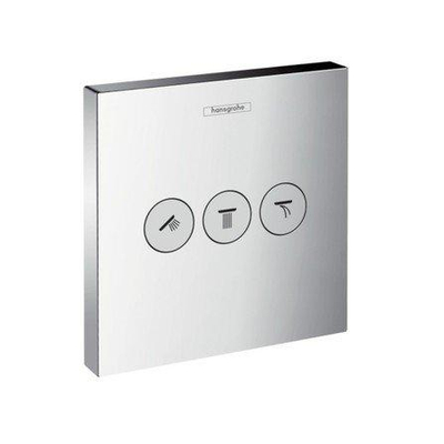 Hansgrohe ShowerSelect Ensemble de finition pour robinet d'arrêt encastré avec 3 fonctions d'arrêt chrome