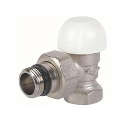 Go by Van Marcke robinet de radiateur thermostatique pour tubes en acier raccord coudé 1/2 F avec raccordement à joint intégral écrou-raccord B