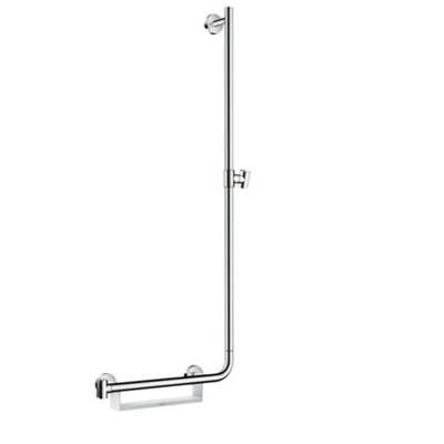 Hansgrohe unica comfort barre de douche coulissante 110 droite avec poignée gauche chrome blanc