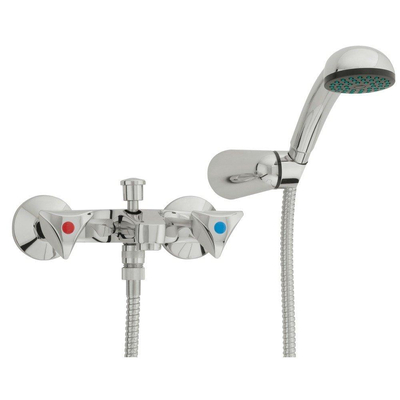 Nemo Start Riga mitigeur de baignoire deux trous avec ensemble de douche modèle mural chromé