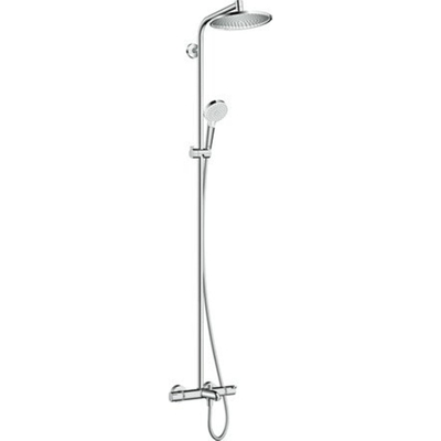 Hansgrohe Crometta S 240 Showerpipe avec robinet de baignoire thermostatique 1 jet chromé