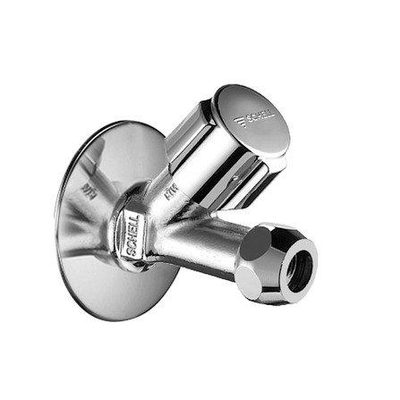 Schell Comfort robinet d''arrêt d''angle 3/8 inch Droit Chrome brillant