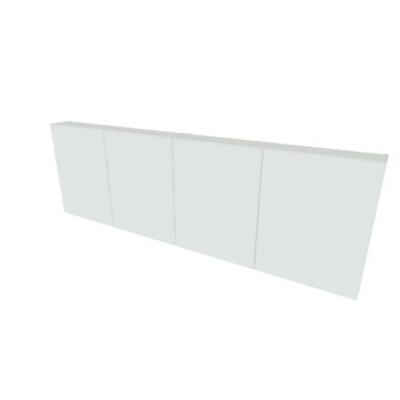 Nemo Spring Nebulo armoire de toilette L2000 x H650 x P178 mm 4 portes étagères en verre avec prise sans interrupteur couleur Minnesota Oak Chocolat