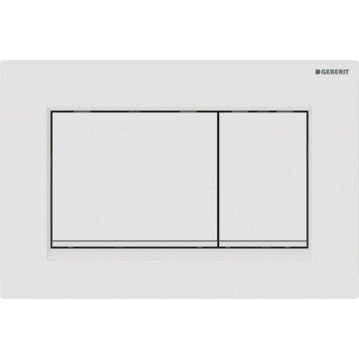 Geberit Sigma30 Plaque de commande DualFlush pour toilet et urinoir 24.6x16.4cm blanc/blanc mat