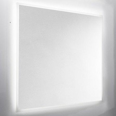 Nemo Spring Destra spiegel - recht - met plexi - 140 x 60cm - gezandstraald - antidamp - 140x60cm rechthoek - LED