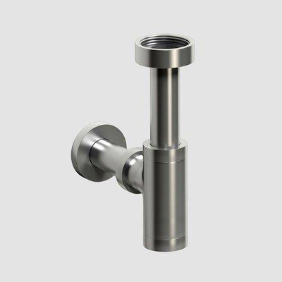 Clou Mini Suk siphon design spécial pour petits lave-mains inox brossé