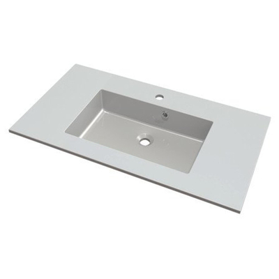 Nemo Spring Don lavabo-plan pour meuble marbre de synthèse 900x500x15mm blanc