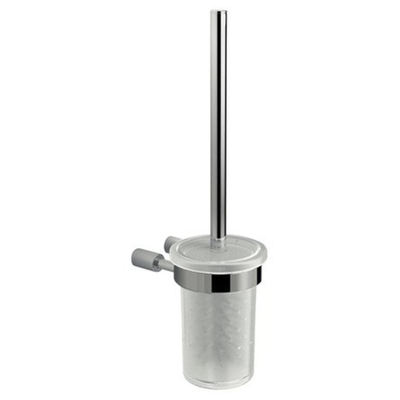 Nemo Spring Tilde Brosse WC avec verre 38x10x14cm Nickel brossé