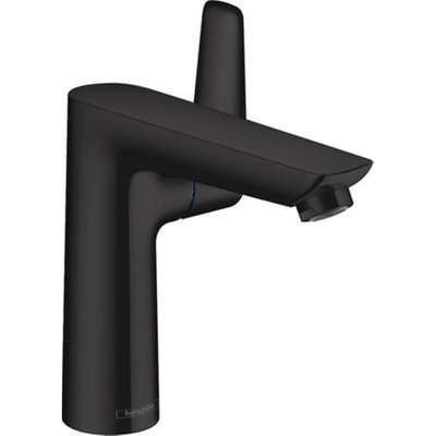 Hansgrohe Talis E wastafelkraan - model 150 - opbouw - eengreeps - met trekwaste - mat zwart