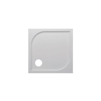 GO by Van Marcke Argon receveur de douche polybéton gelcoat 90x90x3cm carré évacuation D90mm sans jeu de pieds blanc
