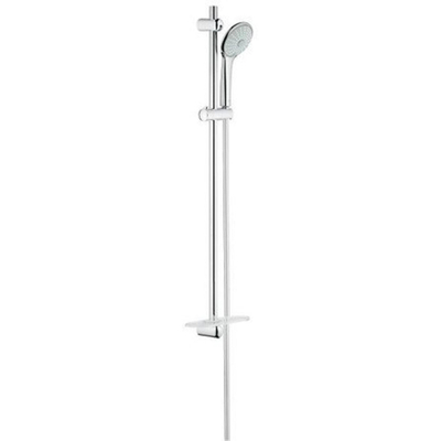 GROHE Euphoria 110 Massage Ensemble de douche glissante - 90cm - douchette ronde - 3 types de jets - flexible de douche lisse - avec porte-savon - chrome