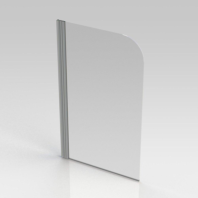 Nemo Start Pannello badwand - 80x140cm - 1-delig - inbouwmaat 800-810mm - helder - veiligheidsglas 5 - profielen - aluminium - 1delig - gepolijst