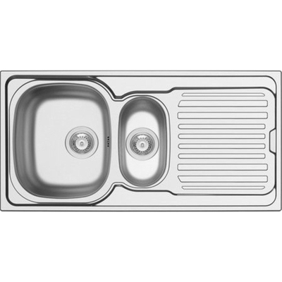 Nemo Go Hypero Evier de cuisine 100x50x9.2cm 1.5 vasques inox satiné