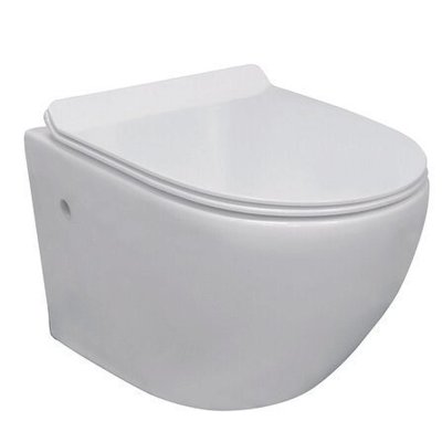 Nemo spring toilette murale purcompact pack sans rebord avec siège mince amovible softclose blanc