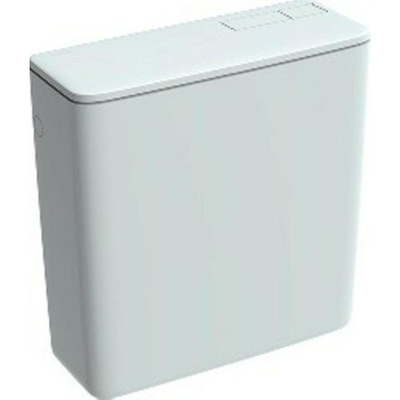 Geberit Duobloc réservoir de chasse apparent 400x140x405 mm chasse à deux volumes blanc plastique raccordement de l'alimentation en eau sur le côté