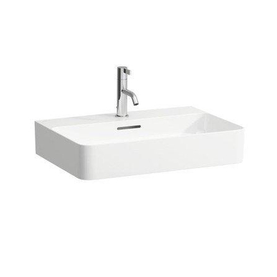 Laufen VAL meubelwastafel 42x60x11.5cm met kraangat met overloop SaphirKeramik wit