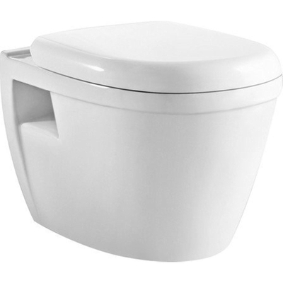 Nemo Go Foglia PACK WC suspendu 52x36x34cm sans bride procelaine blanc avec abattant WC fin softclose et take-off