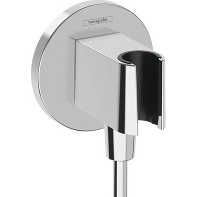 Hansgrohe Fixfit s porter s wandhouder - met muuraansluitbocht - met terugslagklep - hoogglans chroom