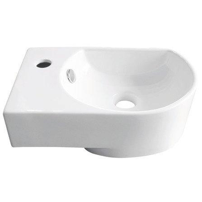 GO by Van Marcke Flexy handenwasser links 41x27x14,2 cm porselein wit 1 kraangat