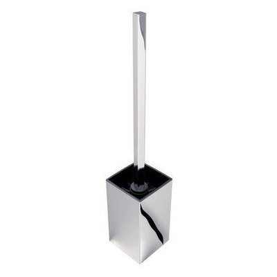 Geesa Hotel Brosse de toilette avec support Chrome (tête de brosse noire)