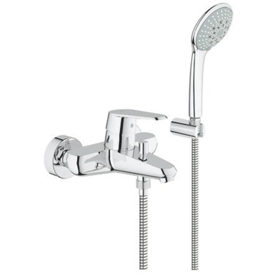 GROHE Eurodisc Cosmopolitan badkraan met omstel en koppelingen 46mm inclusief garnituur chroom