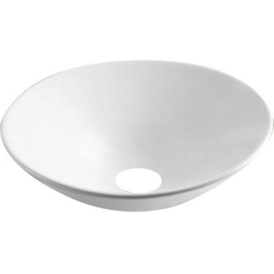 GO by Van Marcke Juno semi-inbouwwastafel rond 42,5x42,5x16,5cm porselein wit