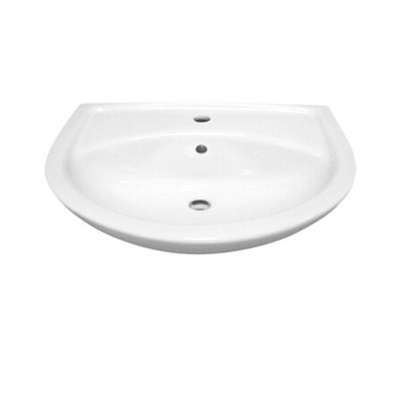 Nemo Start Star Lavabo 50x37cm avec 1 trou perçable au centre et trop-plein porcelaine blanc