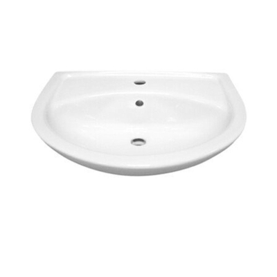 Nemo Start Star lavabo porcelaine 500 x 370 mm pré-percé trou de robinet central avec trop-plein blanc