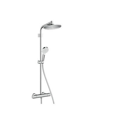 Hansgrohe Crometta S240 Vario Colonne de douche - thermostatique - pommeau - bras de douche 35cm - douchette et flexible - chrome