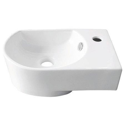 GO by Van Marcke Flexy handenwasser rechts 41x27x14,2 cm porselein wit 1 kraangat