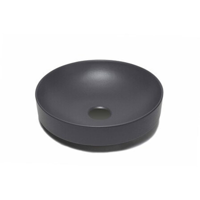GO by Van Marcke vasque - 40x40x9cm - à poser - ronde - porcelaine mat noir