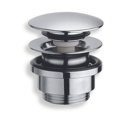 Nemo Skill Up&Down wastafelplug - afsluitbaar - verchroomde messing - hoogte: 5-55mm - met schroef