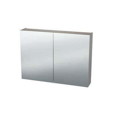 Nemo Spring Nebulo luxe spiegelkast - 90x65x17.8cm - 2 dubbelzijdige spiegeldeuren - glazen leggers - met stopcontact - zonder schakelaar - Cashmere