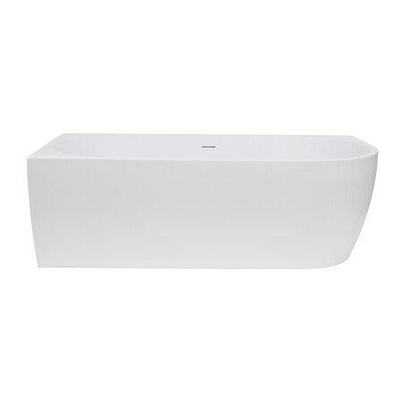 Go by Van Marcke D-Shape Design - baignoire semi-autoportante - 180x80x60cm - angle gauche - acrylique - blanc mat