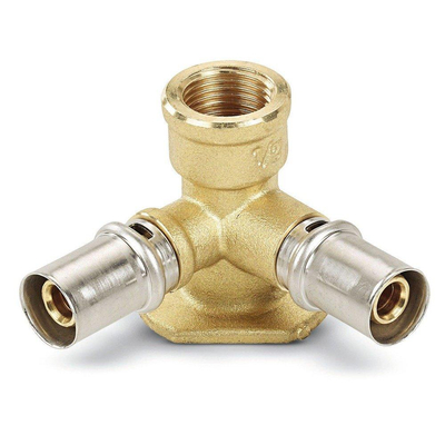 Nemo Spring dubbele muurplaat VpeAlubuis aansluiting persen H 53mm 16x20mm 12F 16x20mm