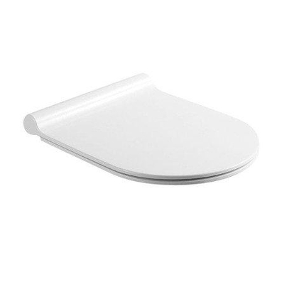 Nemo Spring Purcompact Abattant toilette fin 35.5x45.5cm en duroplast frein de chute et déclipsable Easy Clean et antibactérienne Blanc