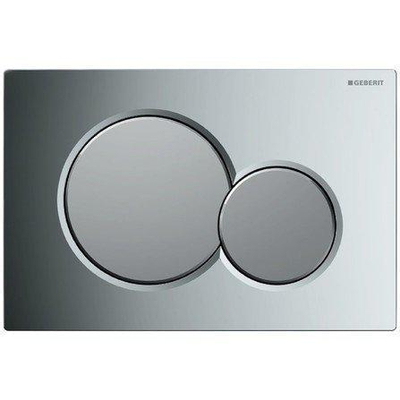 Geberit Sigma01 bedieningsplaat - 2-toets spoeling - ronde knoppen - glans chroom/mat chroom