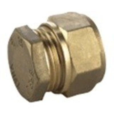 Klemkoppeling stop messing toepassing voor koperen buizen 15 mm