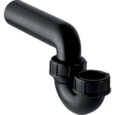 Geberit PE buissifon - model P - voor uitgietbak - D - 50mm x - 50mm - PE - zwart