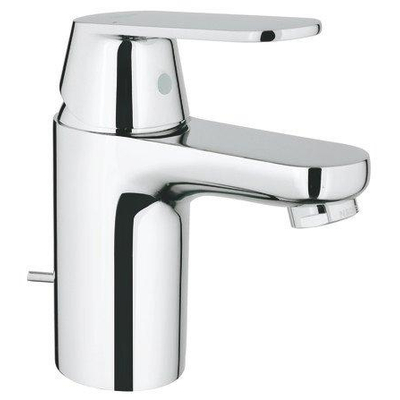 GROHE Eurosmart wastafelkraan - opbouw - voorsprong 9.3cm - eengreeps - met trekwaste - chroom
