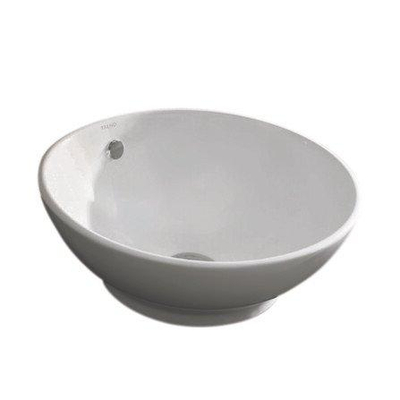 nemo Spring Pilar lavabo à poser 41x17.4cm porcelaine rond avec trop-plein blanc