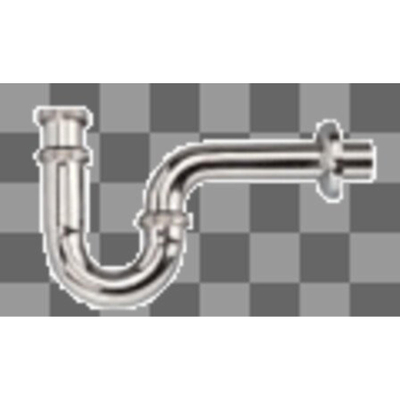 Nemo Skill siphon tubulaire pour lavabo avec tube de vidange 54 x D 32 mm sans bonde rosace de finition chromée