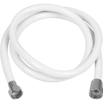 Go by Van Marcke flexible tuyau de douche plastique 150 cm blanc écrous chromés
