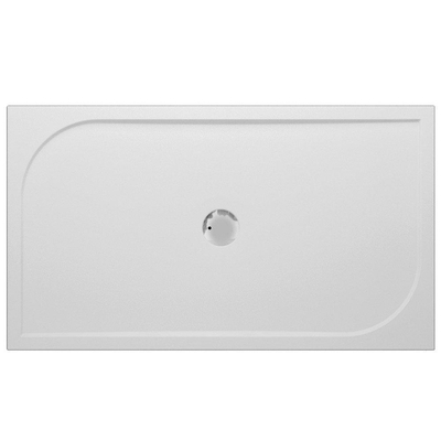 GO by Van Marcke Argon receveur de douche en polybéton gelcoat 140x80x3cm rectangulaire évacuation D90mm sans jeu de pieds blanc