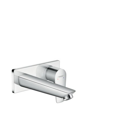 Hansgrohe Talis e 1 greeps wastafelkraan wand mkraan plaat - voorsprong 165 mm - afvoerplug - hoogglans chroom