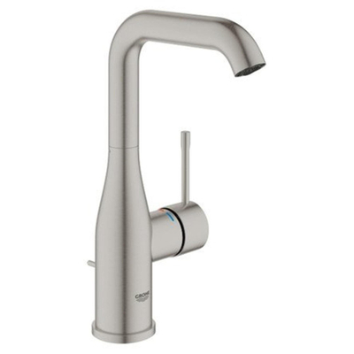 Grohe Essence New Wastafelkraan Opbouw - uitloop 12.7cm - L-size - waste - Supersteel (RVS)