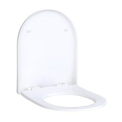 Geberit - Acanto - Siège de toilette Slim - Wrap Over - Antibactérien - Charnières chromées - Softclose - Blanc